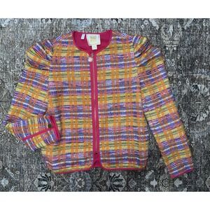 POP TWEED AVA JACKET BY EMILY MCCARTHY SIZE XS NWOT